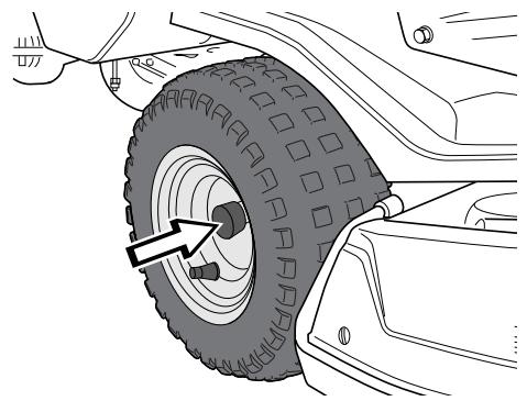 JONSERED FR 2216 FA - Graissage des paliers des roues avant - 1