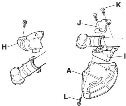 JONSERED GR 2036 - Montage du protège-lame et de la lame d'éclaircissage - 2