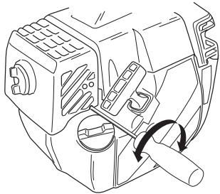 JONSERED GR 2036 - Réglage final du régime de ralenti T - 1