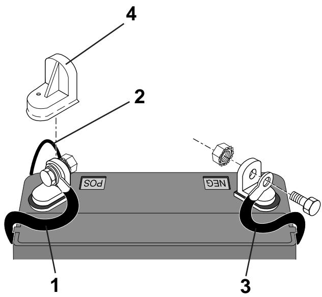 JONSERED LR 120 - Mise en place de la batterie - 6