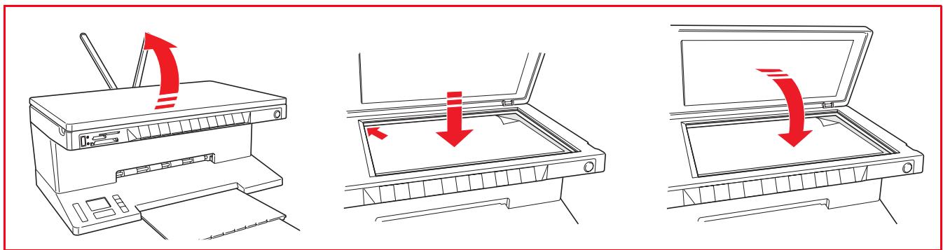 OLIVETTI ANY_WAY PHOTO WIRELESS - POSITIONNEMENT DU DOCUMENT SUR LA VITRE DU SCANNER - 1