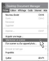 OLIVETTI D-COPIA 200D - Dans Desktop Document Manager, sélectionnez la commande " Sélectionner un scanner" du menu "Fichier". - 1