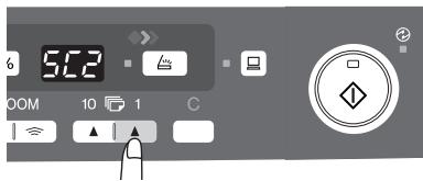OLIVETTI D-COPIA 200D - Appuyez sur la touche d'indication du nombre de copies de droite pour afficher le numero de l'application dans laquelle vous poulez effectuer la numérisation. - 1