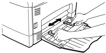 OLIVETTI D-COPIA 200D - Ajustez les guides-papier à la largeur du papier. Insérez les feuilles (face imprimable vers le bas) jusqu'au bout dans le plateau. - 1