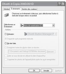 OLIVETTI D-COPIA 200D E D-COPIA 201D - Utilisation du Button Manager Configuration du Button Manager Windows XP/Vista - 1
