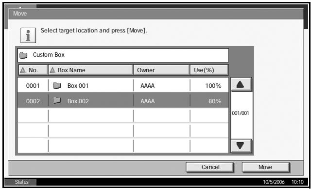 OLIVETTI D-COPIA 300MF - Select the destination box and press [Move]. The document will be moved to the box. - 1