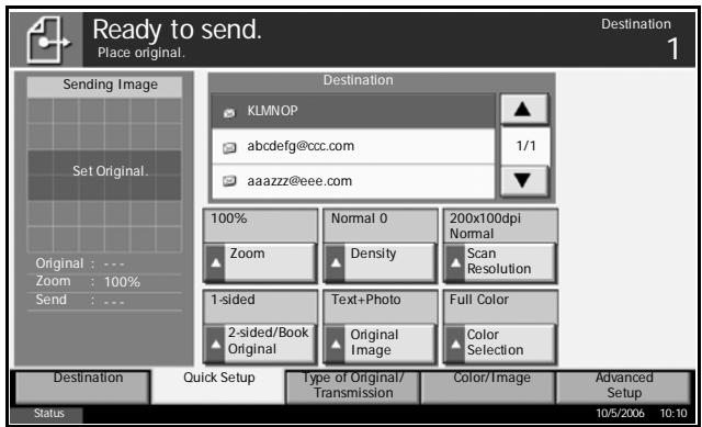 OLIVETTI D-COPIA 300MF - Send Screen - 2