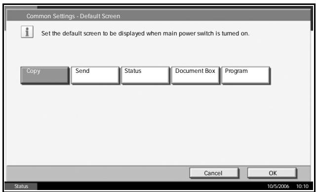 OLIVETTI D-COPIA 300MF - Selecting Default Screen (Optional) - 2
