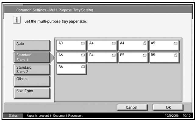 OLIVETTI D-COPIA 300MF - Selecting Paper Size and Type to the Multi Purpose Tray - 2