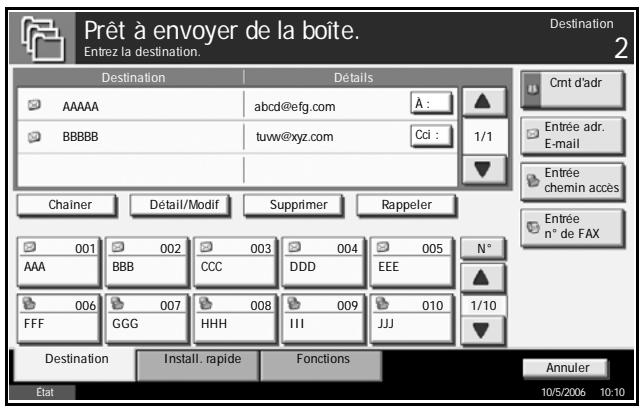 OLIVETTI D-COPIA 300MF - Sélectionner le destinataire. - 1