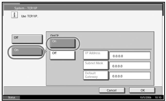 OLIVETTI D-COPIA 300MF - Setting TCP/IP (When Using DHCP) - 2