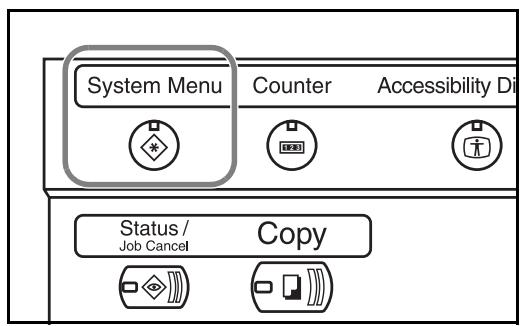 OLIVETTI D-COPIA 300MF - Press the System Menu key. - 1