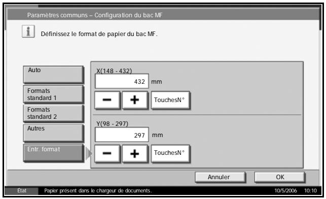 OLIVETTI D-COPIA 300MF - Sélection du type et du format de papier pour le bac MF - 3