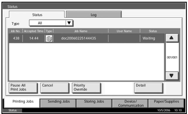 OLIVETTI D-COPIA 300MF-400M-500MF - Print Job Suspension and Interruption (Priority Override) - 1