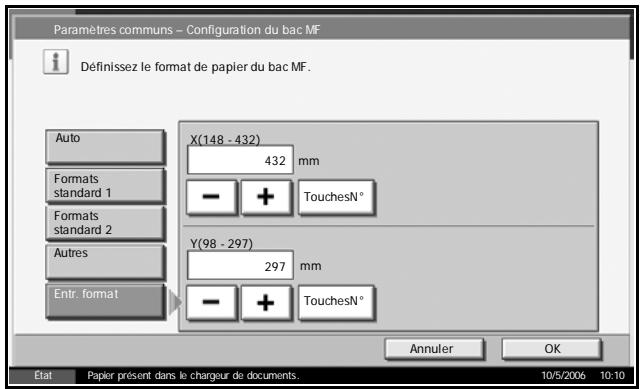 OLIVETTI D-COPIA 400M - Sélection du type et du format de papier pour le bac MF - 3