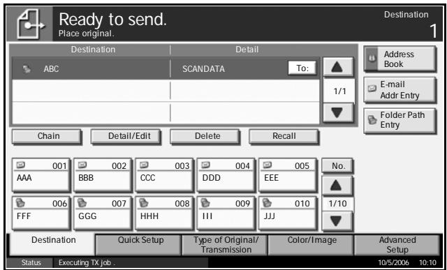 OLIVETTI D-COPIA 400M - Press [Folder Path Entry] and then [FTP]. - 4