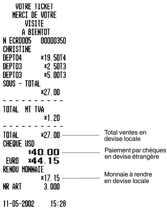 OLIVETTI ECR 3550 T - Palement par chèque libellé en dollars américains avec rendu en monnaie locale - 1