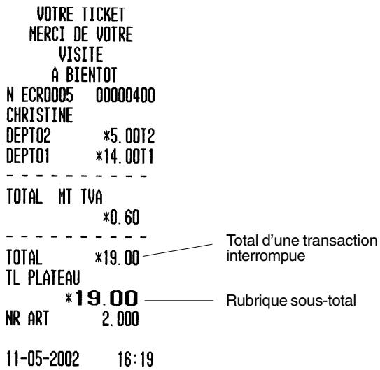 OLIVETTI ECR 3550 T - Système rubrique sous-total - 1