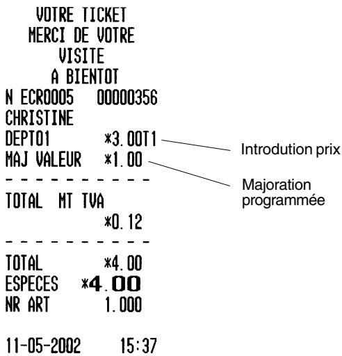 OLIVETTI ECR 3550 T - Enregistrement d'une addition programme (+) - 1