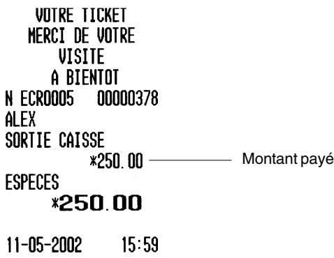 OLIVETTI ECR 3550 T - Enregistrement d'un paiement effectué à partir de la caisse - 2