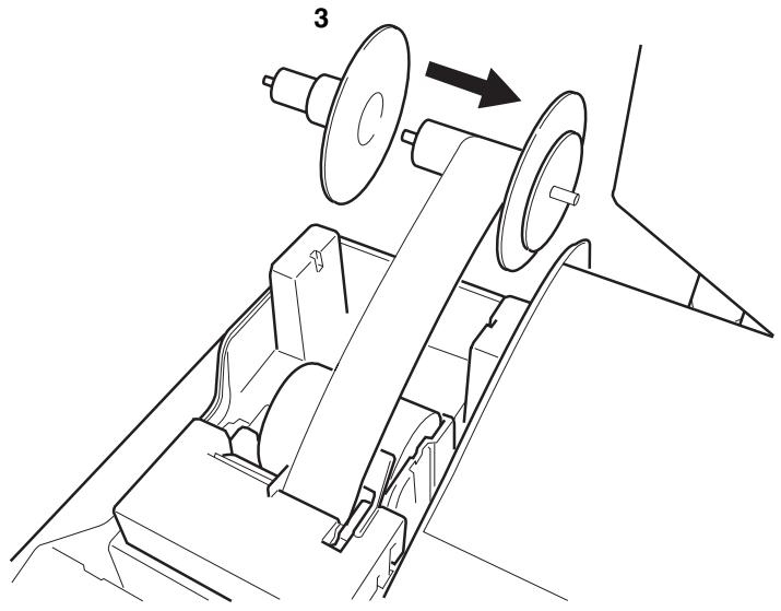 OLIVETTI ECR 3550 T - INSTALLATION DU ROULEAU DE PAPIER DESTINE AU JOURNAL - 3