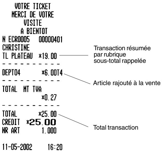 OLIVETTI ECR 3550 T - Système rubrique sous-total - 2