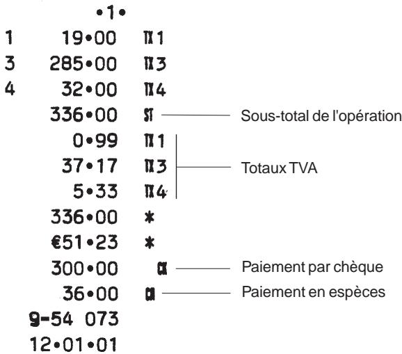 OLIVETTI ECR 5200 - Paiement en devise locale par chèque et en espèces - 1