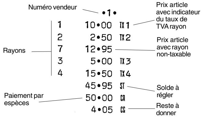 OLIVETTI ECR 5300 - Echantillon Ticket - 2