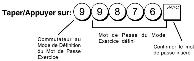 OLIVETTI ECR 5300 - Programmation du Mot de Passe en Mode Exercice - 1