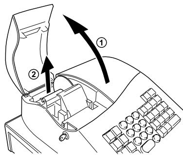 OLIVETTI ECR 5500 - Installation du papier thermique - 1