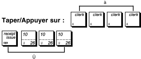 OLIVETTI ECR 5900 - Utilisation du Tableau des caractères - 1