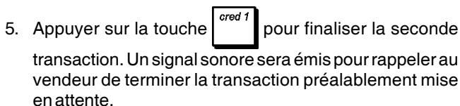 OLIVETTI ECR 5920F - Mise en attente et rappel d'une transaction de vente - 5