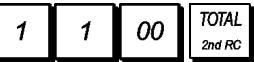 OLIVETTI ECR 5920F - Application d'une remise sur des articles à l'unité (%) en utilisant le taux de remiseprogrammé - 5