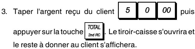OLIVETTI ECR 5920F - Paiement du reste après transaction - 3