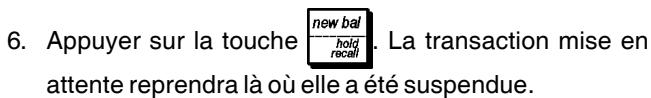 OLIVETTI ECR 5920F - Mise en attente et rappel d'une transaction de vente - 6