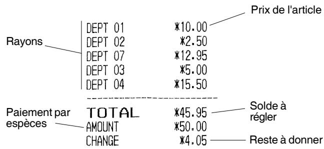 OLIVETTI ECR 5920F - Echantillon ticket - 2