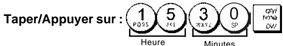 OLIVETTI ECR 6700 - Taper l'heure - 1