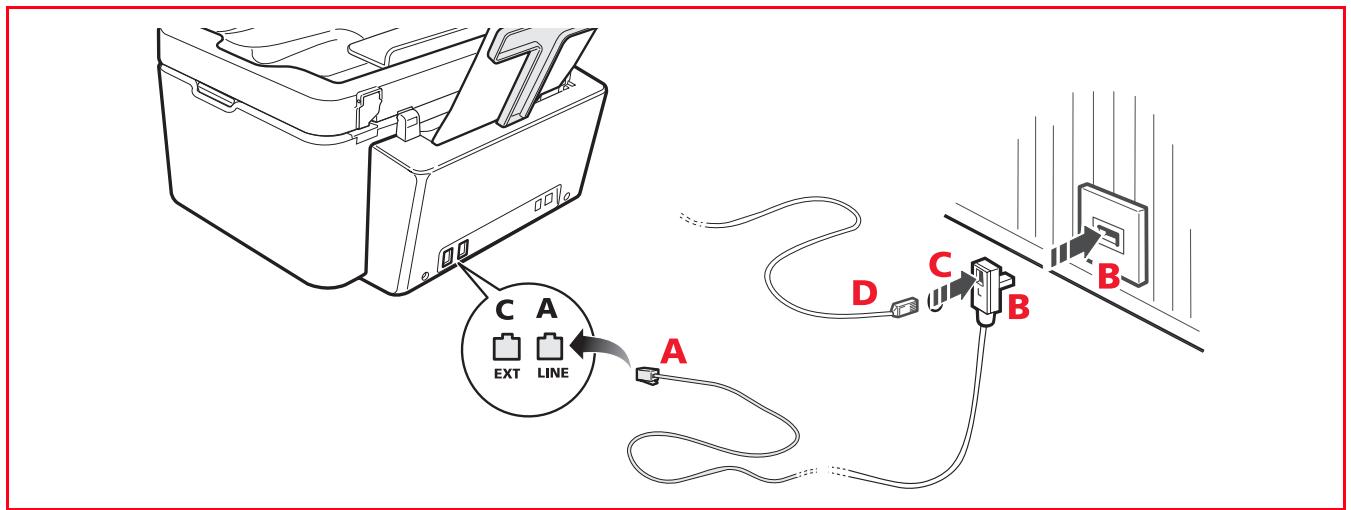 OLIVETTI LINEA OFFICE - Branchement cas 2 - 1