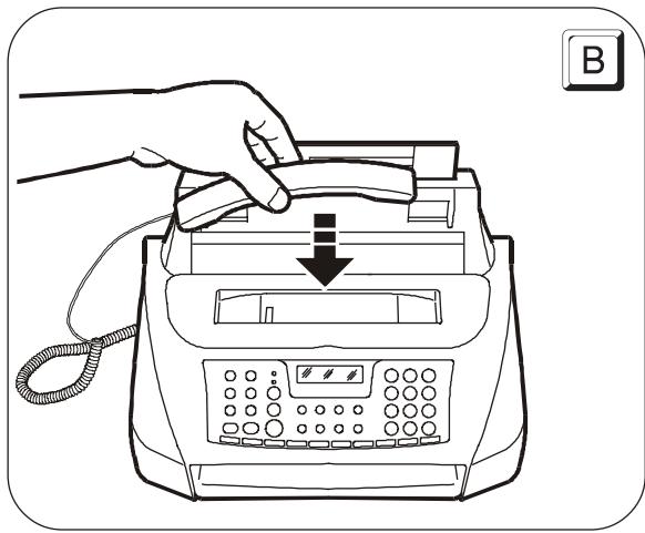 OLIVETTI OFX 180 - Connexion du combiné téléphonique - 2