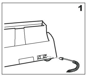 OLIVETTI OFX 180 - CONNEXION DU COMBINE TELEPHONIQUE - 1