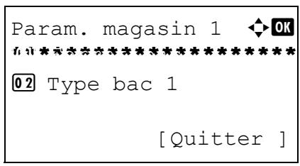 OLIVETTI D-COPIA 283MF - Sélection du format de papier et du type de support pour les magasins - 6