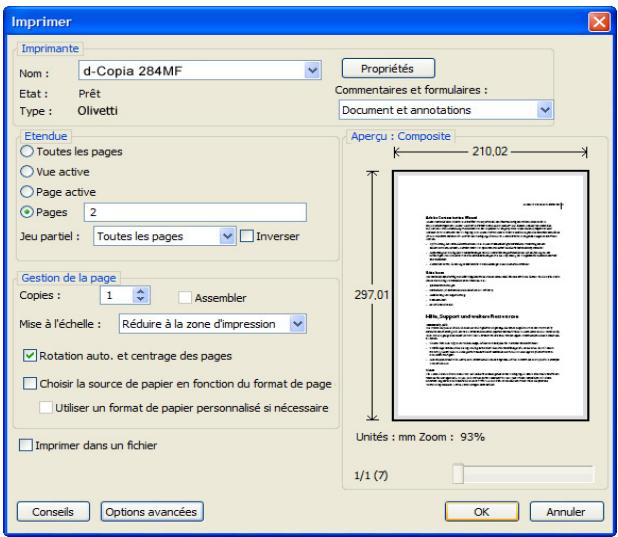 OLIVETTI D-COPIA 283MF - Impression - Impression à partir d'une application - 1