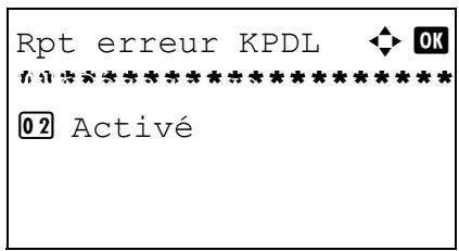 OLIVETTI D-COPIA 283MF - Lorsque KPDL est selectionné pour l'émulation - 2