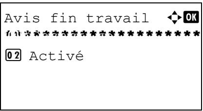 OLIVETTI D-COPIA 283MF PLUS - Exemple d'avis de fin du travail - 2
