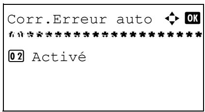 OLIVETTI D-COPIA 283MF PLUS - Activation/désactivation de la correction d'erreur automatique - 5