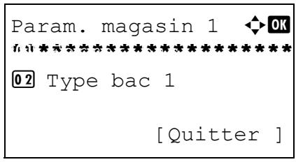OLIVETTI D-COPIA 283MF PLUS - Sélection du format de papier et du type de support pour les magasins - 4