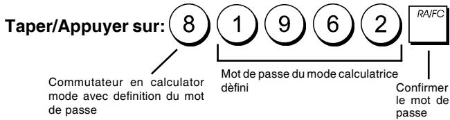 OLIVETTI ECR 7100 - Programmation du Mot de Passe du Mode Calculatrice - 1