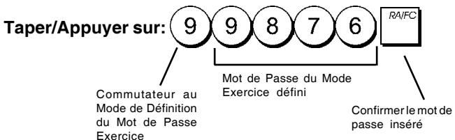 OLIVETTI ECR 7100 - Programmation du Mot de Passe en Mode Exercice - 2
