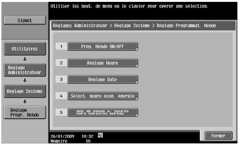 OLIVETTI D-COLOR MF220 - [Réglage Progr. Hebdo] - 1
