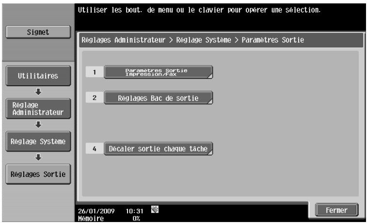 OLIVETTI D-COLOR MF220 - [Réglages Sortie] - 2